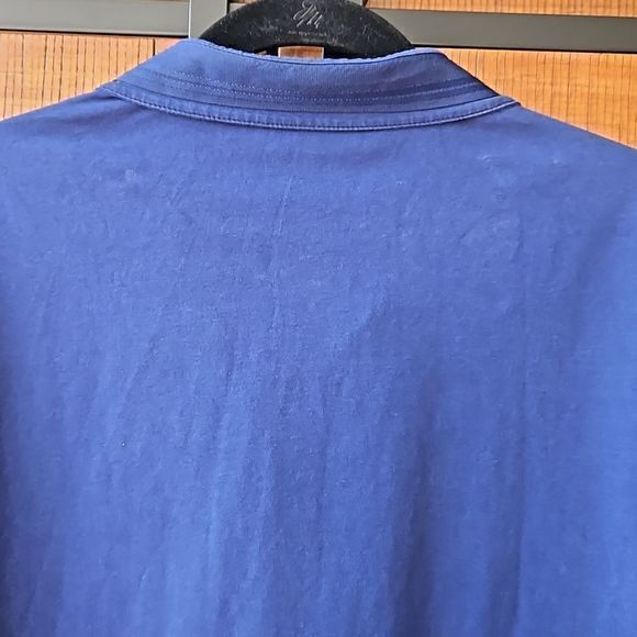 Armani Collezione Navy Men's Button Collar‎ Short Sleeve Polo Shirt Size M(USA) - Picture 11 of 11